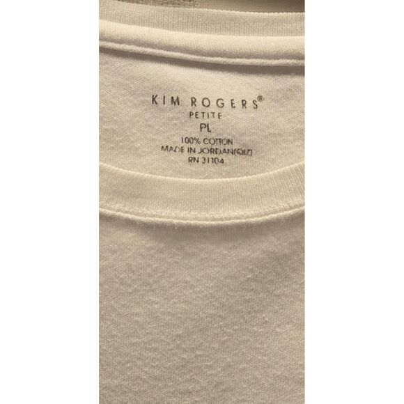 Kim Rogers Top Womens PL Petite Cotton Short Sleeves - Picture 2 of 3